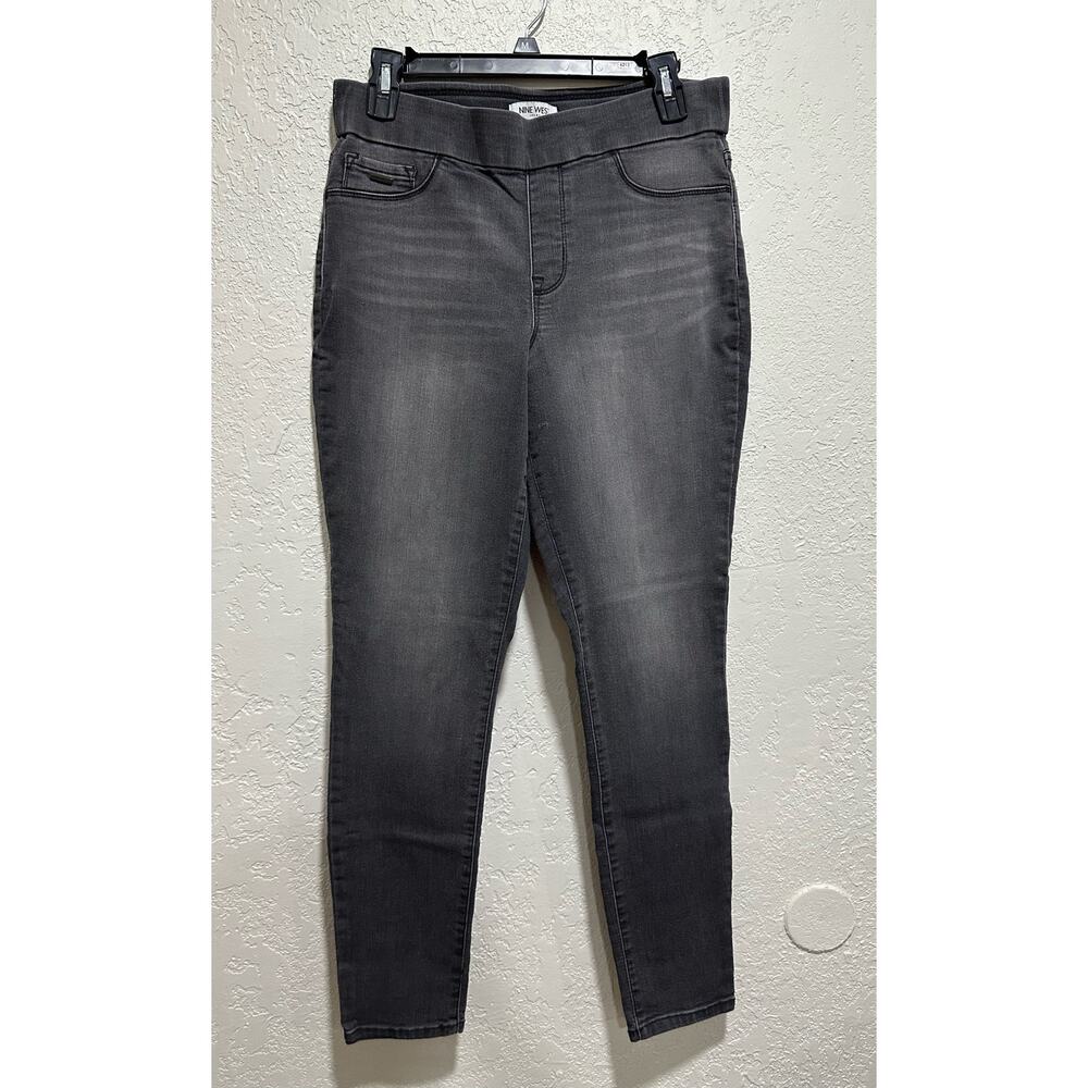 Nine West Women’s Heidi Pull-On Skinny Black Pants Size 10
